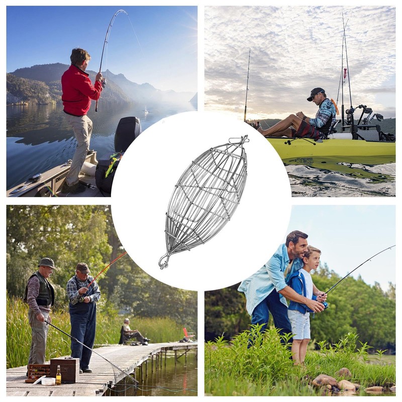 Crawfish Trap Bait,Cage for Shrimp - Stainless Steel Portable Basket