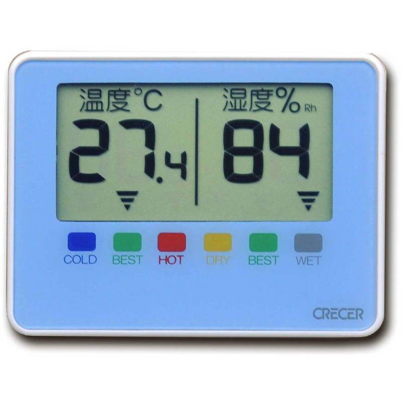 CRECEL CR-1500B Thermometer/Hygrometer Digital Portable Blue
