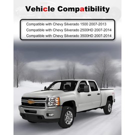 Amblee Headlight Wiring Harness Compatible with Chevy Silverado 1500 2500HD 3500HD 2007 2008 2009 2010 2011 2012 2013 2014 Replacement for 25962806 645-745 15841609 645745