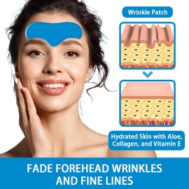 QOMJUFA 10 x Wrinkle Plasters, Plasters for Forehead, Forehead Plasters Suitable for All Skin Types