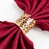 100pcs Disposable Rose Flower Paper Napkin Rings Laser Cut Foil