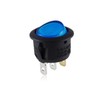 NTE Electronics 54-530 Snap-in Round Hole Illuminated Rocker Switch, SPST