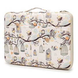 Kinmac Floral Pattern 360° Protective Water Resistant Laptop Case Bag Sleeve with Handle (13.5 inch-14 inch, KF-11)