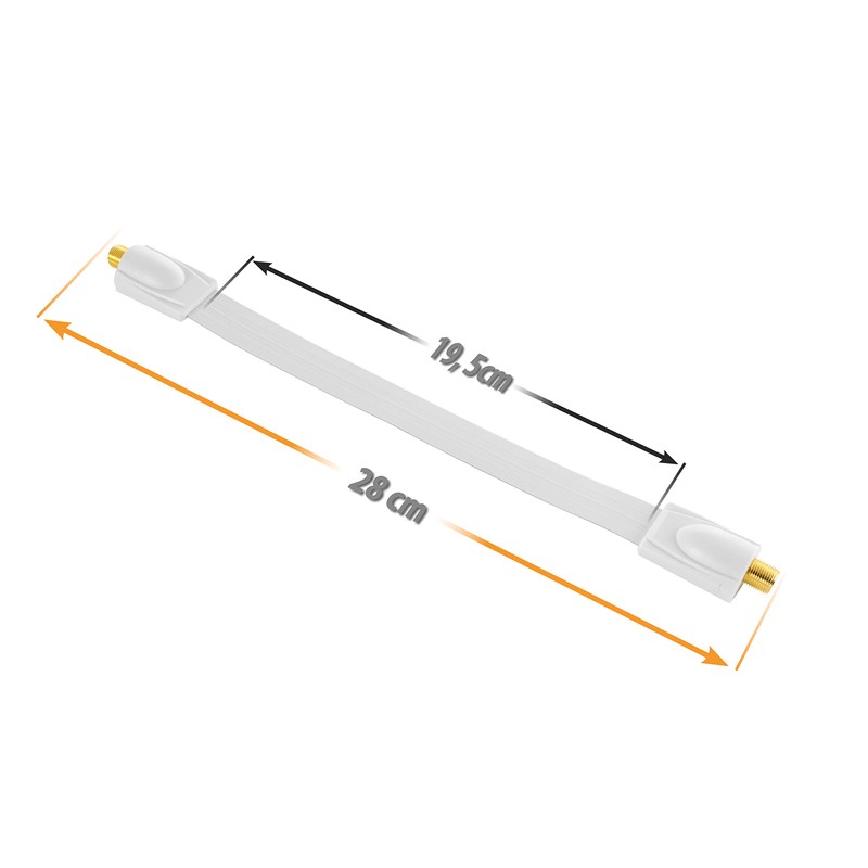 Poppstar 1x 28cm SAT window feedthrough cable (coax cable very