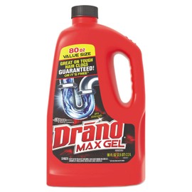 Drano Max Gel, Clog Remover, 80-Ounce, 6-Pack