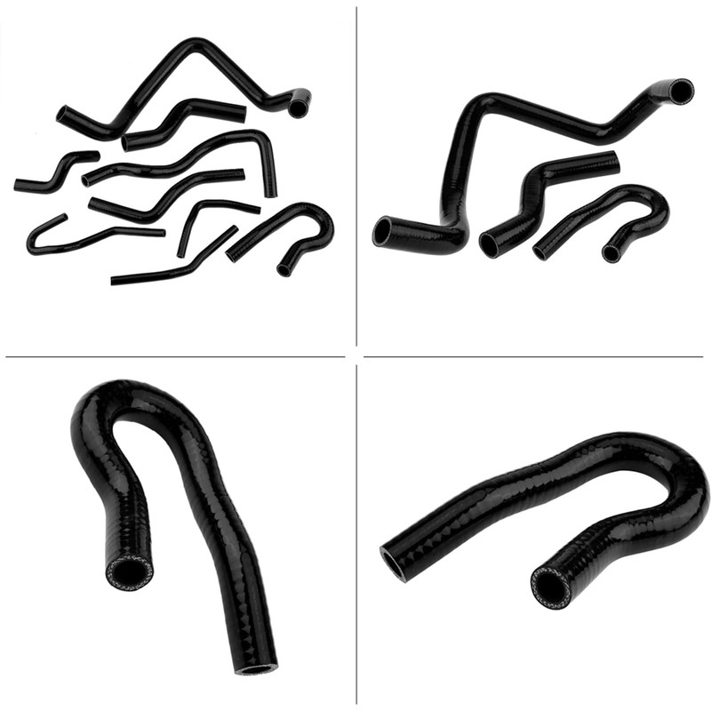 9pcs Silicone Auto Radiator Hose Kit, Coolant Pipe Car Radiator