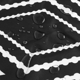 Adabana Outdoor Waterproof Throw Pillow Covers Set of 2 Boho Geometric Pillows Cover for Patio Garden 22 x 22 Inch Black and White