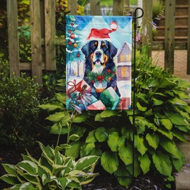 Caroline's Treasures DAC3364GF Bernese Mountain Dog Christmas Garden Flag Mailbox Flag Decorative Yard Flag Banner Outside Patio Artwork Yard Flower Beds, Garden Size, Multicolor