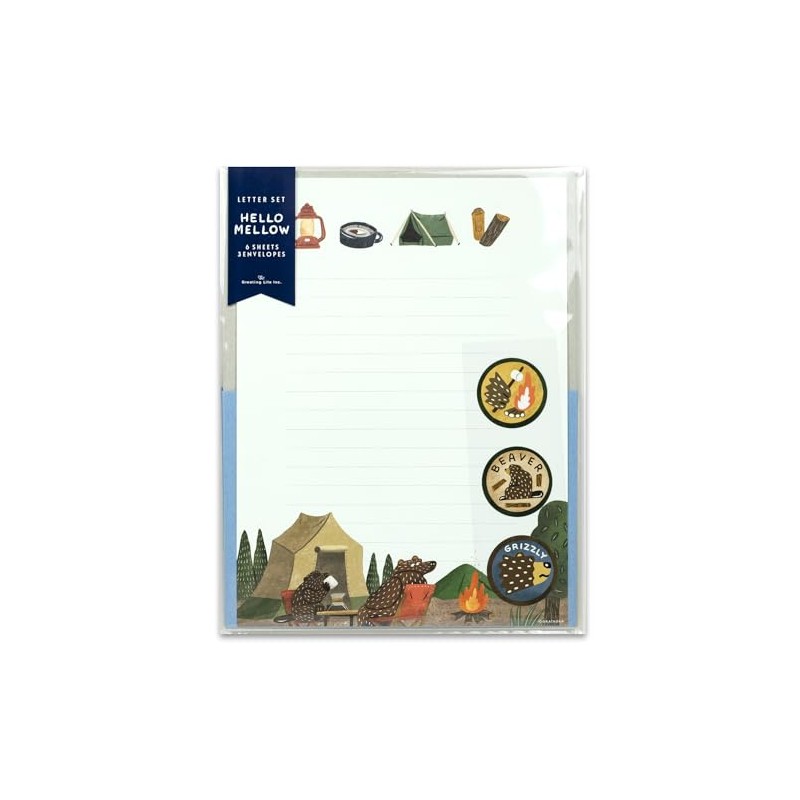 Greeting Life OKS-42 Okataoka Letter Set Active Blue