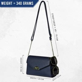 MABEL Small Multi Pockets Cross-Body Bag - Womens Faux Leather Shoulder Handbag - Cute Stylish & Elegant Design - Jessica (Red)