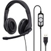 Hama HS-USB300 PC headset USB Wired,Stereo On Ear Black,Universal