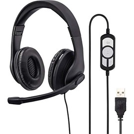 Hama HS-USB300 PC headset USB Wired,Stereo On Ear Black,Universal
