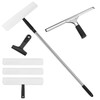 Willinglong Window Squeegee Cleaner with Long Handle(47in), 2 in 1