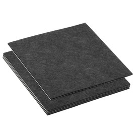 PATIKIL 10x10 Inch Lamp Base Felt, 5Pack 2mm Thickness Square Felt Furniture Pad Soft Adhesive Non-Slip Anti-Scratch Backed Felt for Lamp Furniture DIY Craft, Black