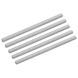 sourcing map 5Pcs M3 x 50mm Fully Threaded Rod 304 Stainless Steel Right Hand Threads Bar Studs for Anchors Bolts, Clamps, Hangers and U-Bolts, M3-0.5 Thread Pitch