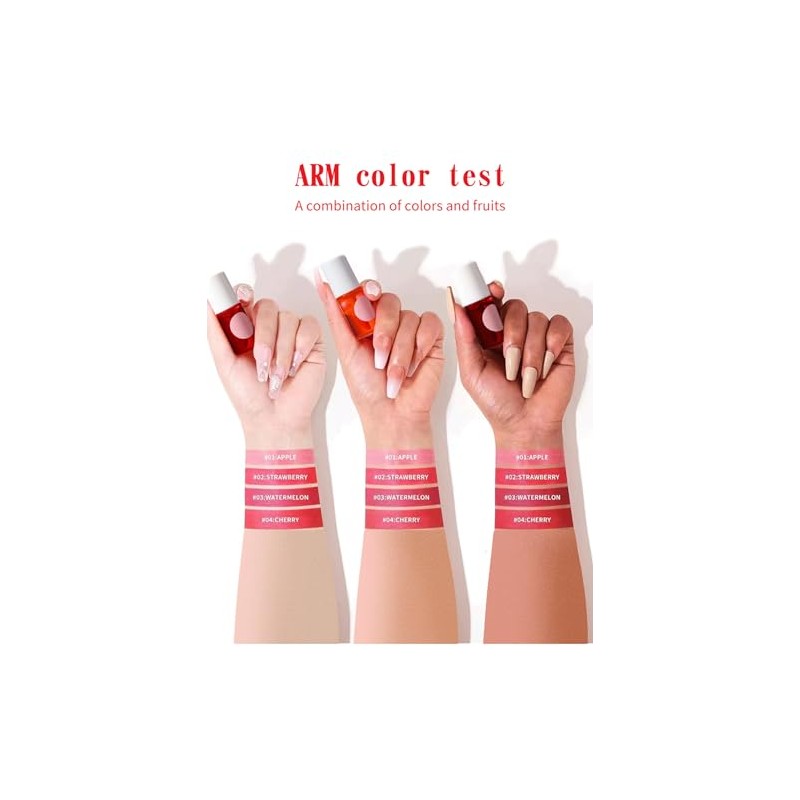 Juego de tintes labiales, maquillaje de labios de larga duración,