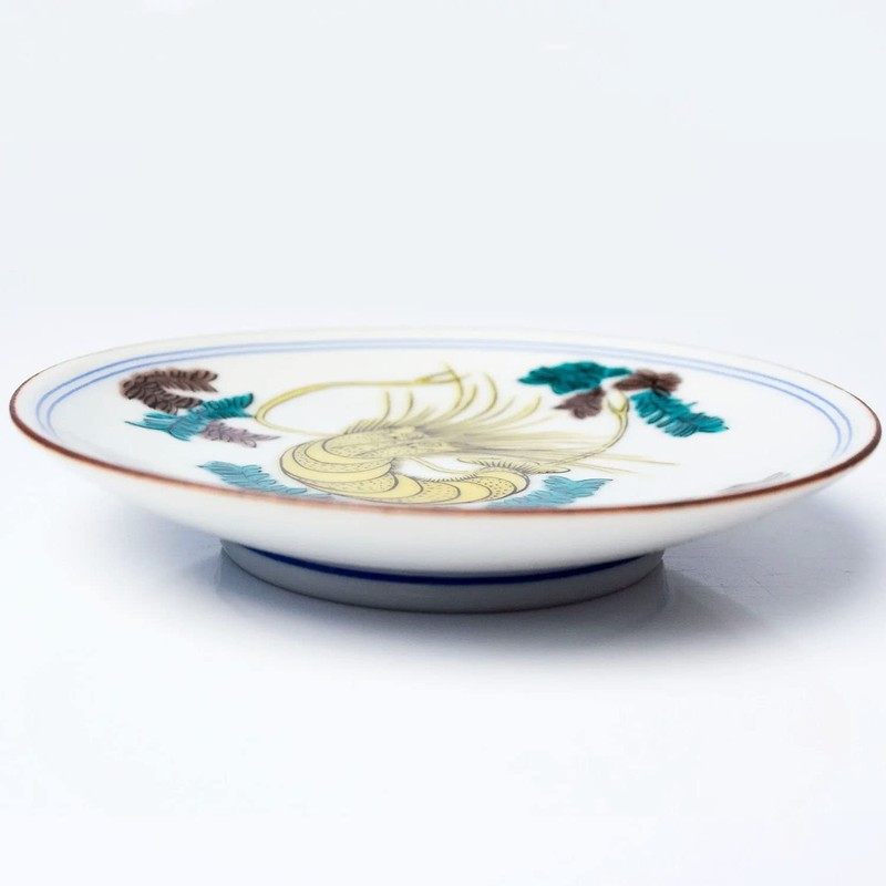 Stylish Kutani Ware Dish, Specialty, Bean Plate, Old Kutani Color