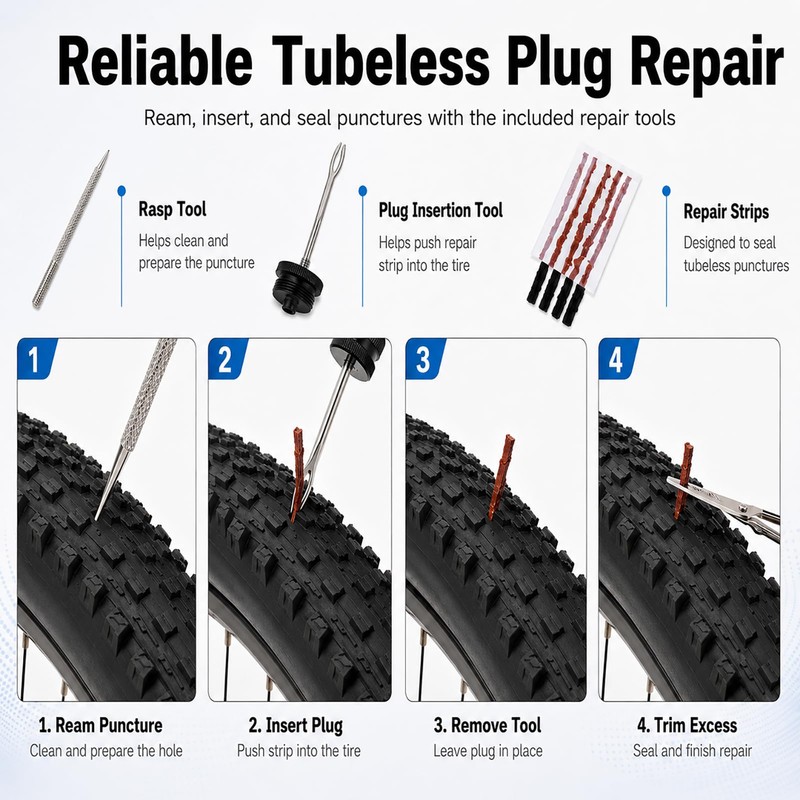 Bike Roadside Repair Kit with Mini Ratchet Tool, Chain Breaker