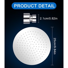 TIDEVAN Rain Shower Head Stainless Steel 10 Inch Rain Shower Head 304 Stainless Steel Rain Shower Head Shower Head Shower Head 360° Adjustable Shower Head Rain Shower with Self-Cleaning Nozzles