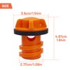 Cooler Drain Plug, 2 Pack Replacement, Orange, Compatible with Yeti