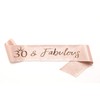 Rose Gold 30th Birthday Sash, Tiara, and Sash Set for