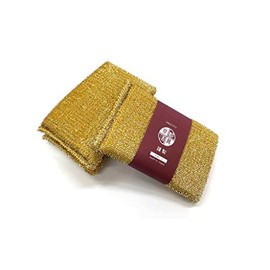 Kyoto Katsugu Antibacterial Kitchen Sponge, Gold, 3.5 x 5.7 x 3.1 inches (8.8 x 14.4 x 8 cm), Made in Japan, Set of 3