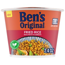 BEN'S ORIGINAL Fried Rice Single Serve Cup, Snack or Side, Microwave in 3.5 Minutes, 2.4 oz (Pack of 8)