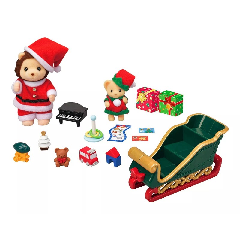 Calico Critters Sylvanian Families Calico Critters Mr. Lion's Winter Sleigh
