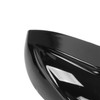 Pair Horned Rearview Side Door Mirror Covers Glossy Black Replacement