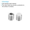 PATIKIL 5pcs M8x8mm Nylon Tip Threads Metric Hex Socket Head