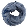 Neckerchief Blue Plain Fringes and Tussels on the Corners Size