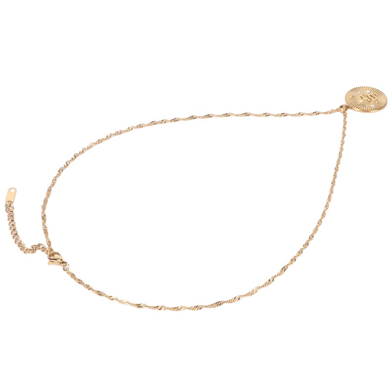 White Zircon Women Necklace Snake Pattern Electroplated Fashionable Female Pendant