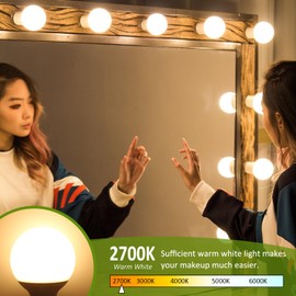 GIOVAR 8-Pack G25 LED Vanity Light Bulbs 120V 40 Watt Equivalent, E26 Base, 2700K Warm White LED Globe Light Bulbs for Bathroom Mirror, Non-Dimmable