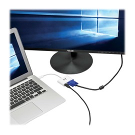 Tripp Lite USB-C to VGA Video Adapter Converter, 1080p @ 60Hz HD Resolution, USB-C PD Charging Port, Thunderbolt 3 Compatible, 6-inch Cable, 3-Year Warranty (U444-06N-V-C)