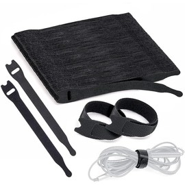 SOVYOULIVE Cable Strap, 100 Pcs Reusable Cable Ties, Adjustable Tie Wraps for Fastening Wires, Organizing Cords and Cable Management (Black)