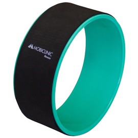 Mobiclinic®, Yoga Wheel, European Brand, More Stretch and Endurance, 30 x 13 cm, Non-Slip, Multifunctional, Easily Washable, Black and Turquoise