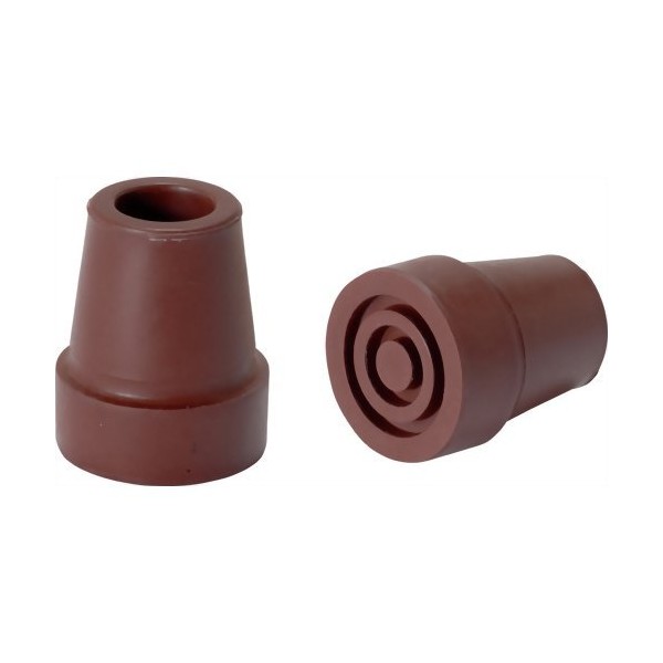 Makitec DD-19BR Rubber Cane Tip 0.7 inches (19 mm), Brown, 1 Piece