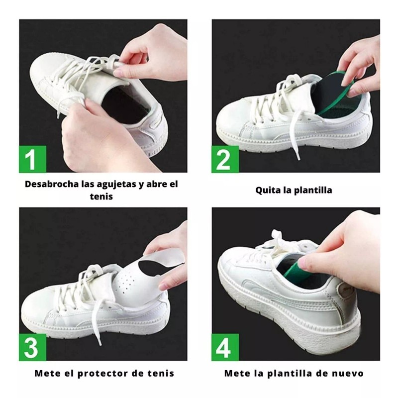 Veraly 2 Pares Protector De Tenis Antiarrugas Shield Sneaker 4pz