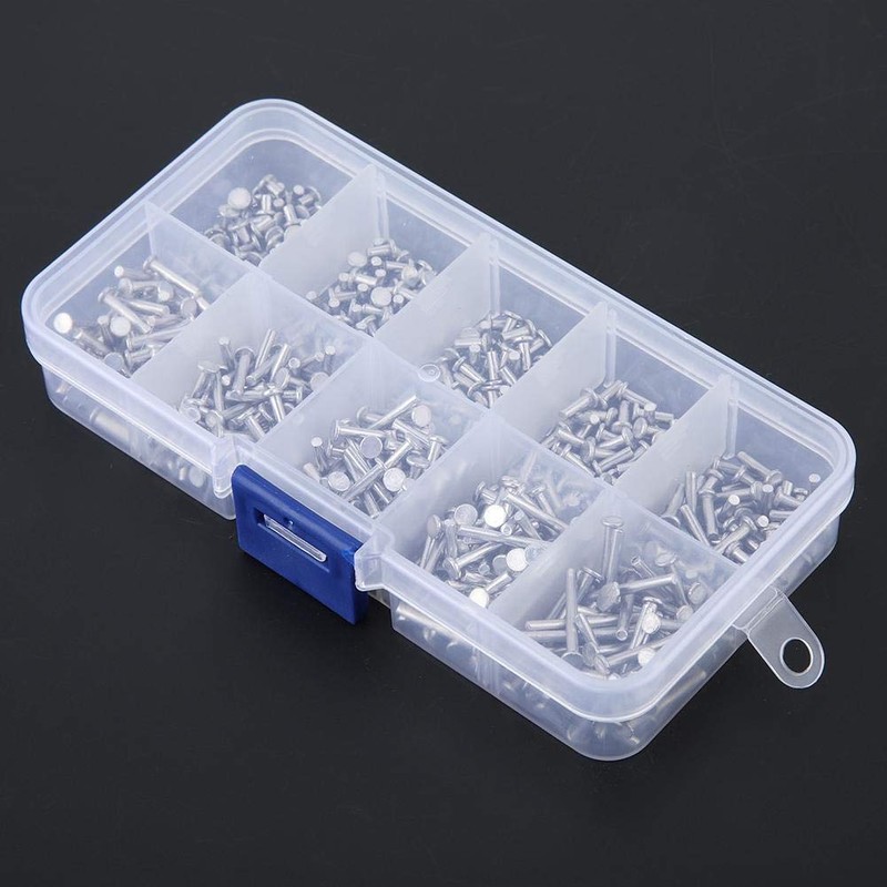 Full Rivets 500pcs Aluminum Flat Head Full Rivets Multi Size