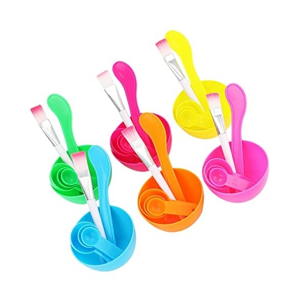 Gatuida Mask Bowl and Brush Kit 6 Sets with 18