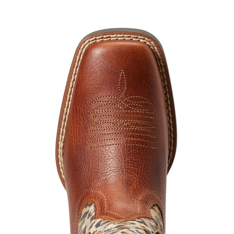 Ariat Unisex-Child Koel VentTEK Western Boot Spiced Cider/Metallic Leopard 8