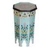 Moroccan Handmade Wood Table Side Tall Delicate Hand Painted Exquisite