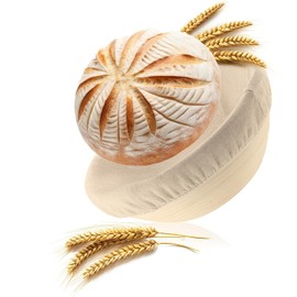 Round Proofing Basket 25 cm for Bread, Fermentation Basket for Bread Proofing, Ideal for Home Bakers, Improves the Texture and Shape of Bread, Perfect for All Bread Types