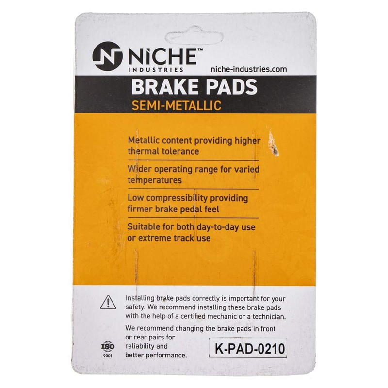 NICHE Brake Pad Set for Harley-Davidson Sportster 1200 883 Iron