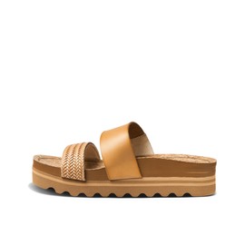 Reef Cushion Vista Hi Womens Platform Fashion Sandal, Arch Support, Ultra Soft Cushion Footbed, Natural Braid, 9