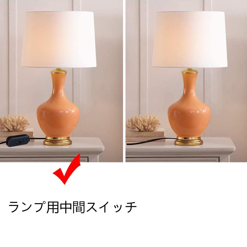 Billichodou Inline Cord Switch AC250V 6A On-Off Intermediate Switch Control