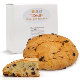 LiSicily - PANDOLCE GENOVESE BASSO (500 Gr) - PRODUZIONE ARTIGIANALE | Fresco Pandolce Basso Genovese interamente Fatto a Mano da Antica Tradizione Natalizia Ligure | Pasticceria Artigianale