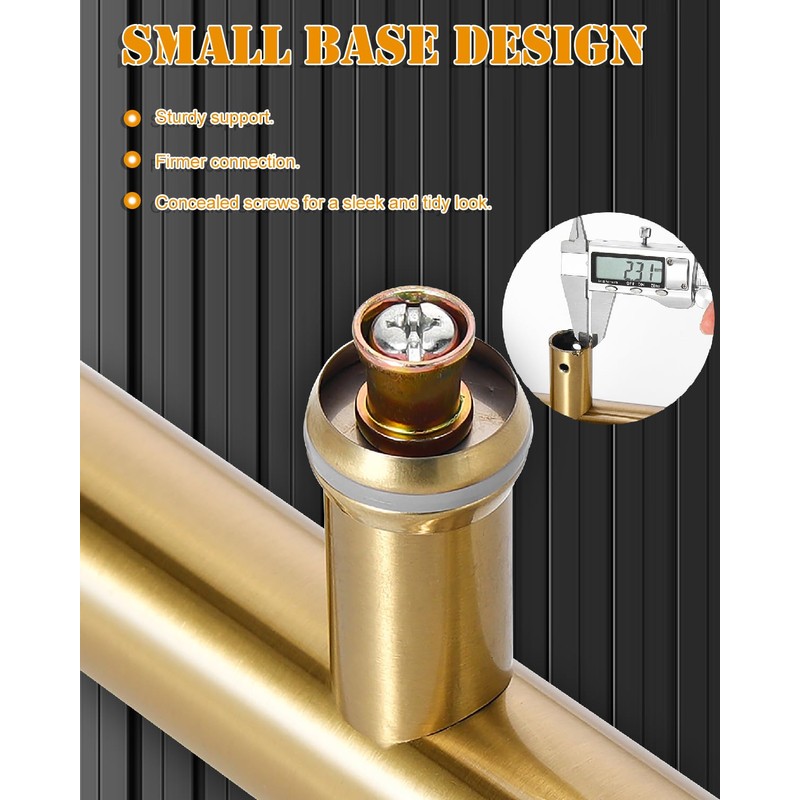 LVYIHAN 59 inch Round Stainless Steel Door Pull Push Handle