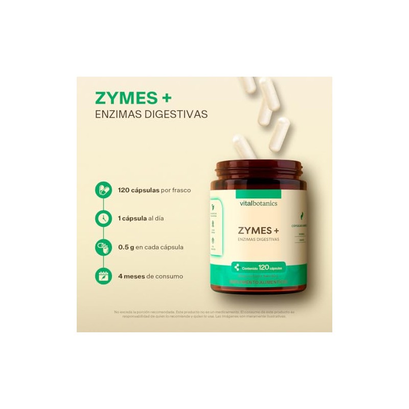 Vital Botanics Enzimas Digestivas con Papaya, Papaína y Bromelina