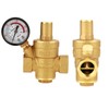 DN15 Brass Adjustable Water Pressure Regulator Reducer With Gauge Meter